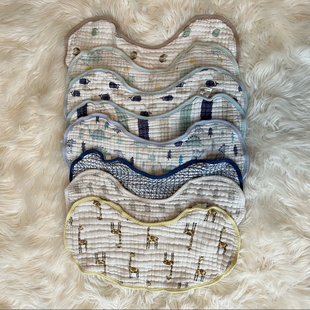 Lot/bundle of 8 Aden + Anais Burpy Bibs